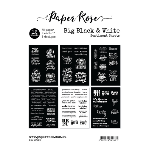 Big Black and White A5 sheets